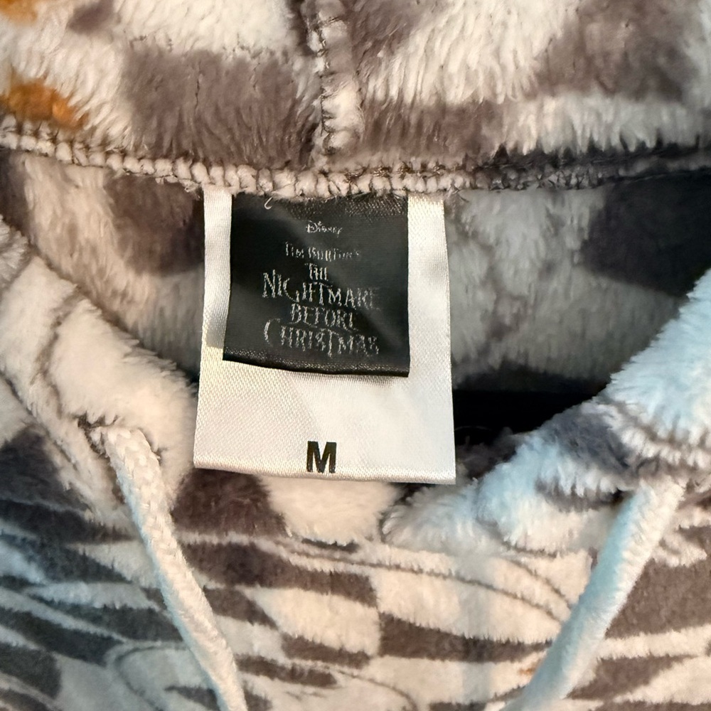 Disney Nightmare Before Christmas Jack Skellington Fleece Hoodie Size M - Picture 2 of 7